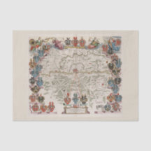 Mapa de Velho Mundo colorido das figuras & dos