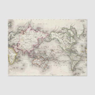 Papel De Seda Mapa do mundo