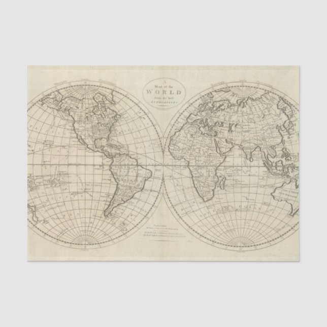 Papel De Seda Mapa do mundo 2 2 (Frente )