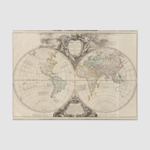 Papel De Seda Mapa do mundo 8