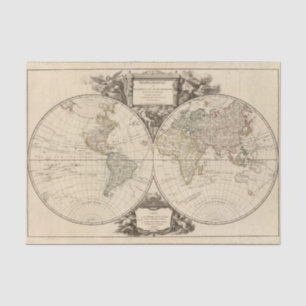 Papel De Seda Mapa do mundo 9
