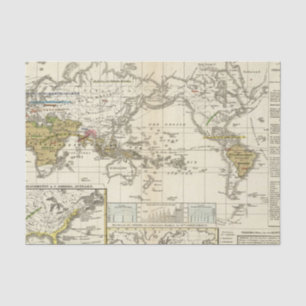 Papel De Seda Mapa do mundo das doenças