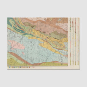Papel De Seda Mapa Geological de New Hampshire 2