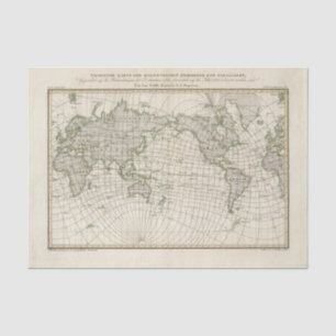 Papel De Seda Mapa magnético do mundo