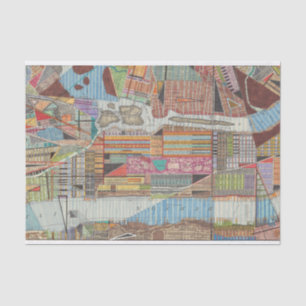 Papel De Seda Mapa Moderno de Nova Iorque III
