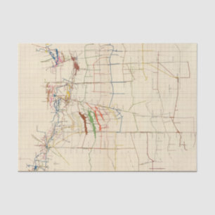 Papel De Seda Mapas de mina número de Comstock VI