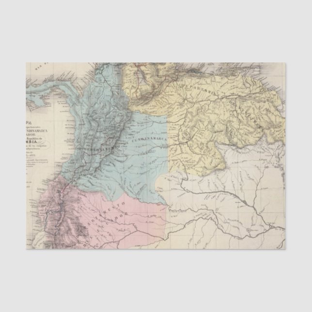 Papel De Seda Mapas militares históricos de Venezuela (Frente )