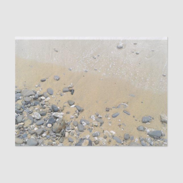 Papel De Seda Mar, areia & seixos (Frente )