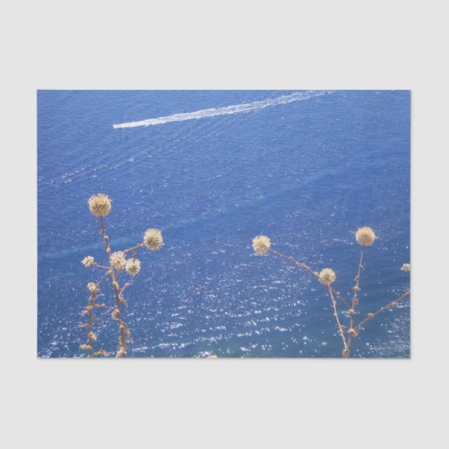 Papel De Seda Mar Azul grego (Frente )