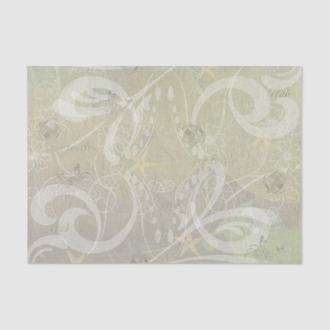 Papel De Seda Mar da casa de praia (Frente )