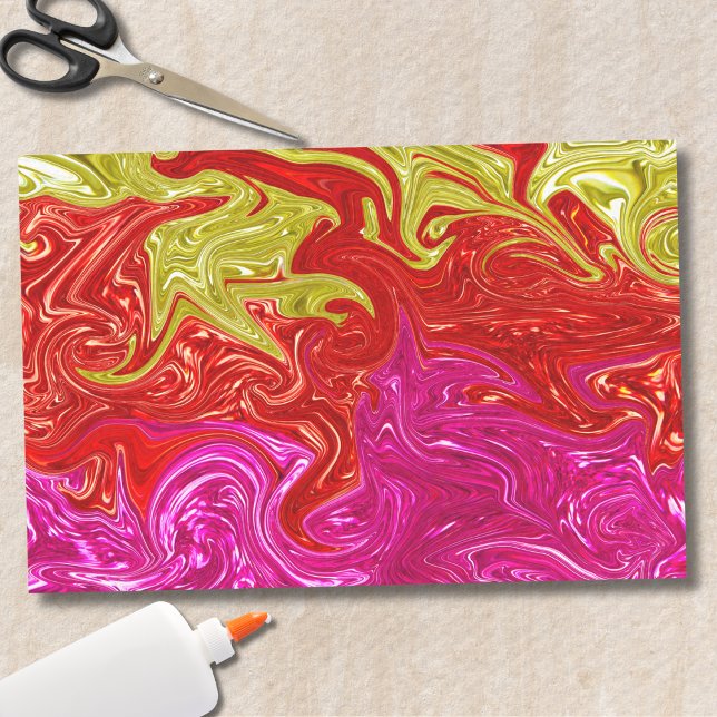 Papel De Seda Mar de Cores Flamejantes (Criador carregado)