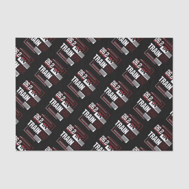 Papel De Seda Marathon Running - 26.2 em Training Abstrato (Frente )
