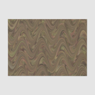 Papel De Seda Marbling Brown Green Pattern