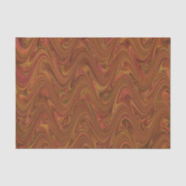 Papel De Seda Marbling Brown Orange Green Pattern