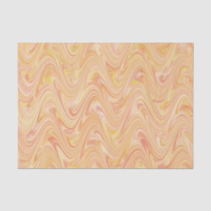 Papel De Seda Marbling Orange Yellow Pattern
