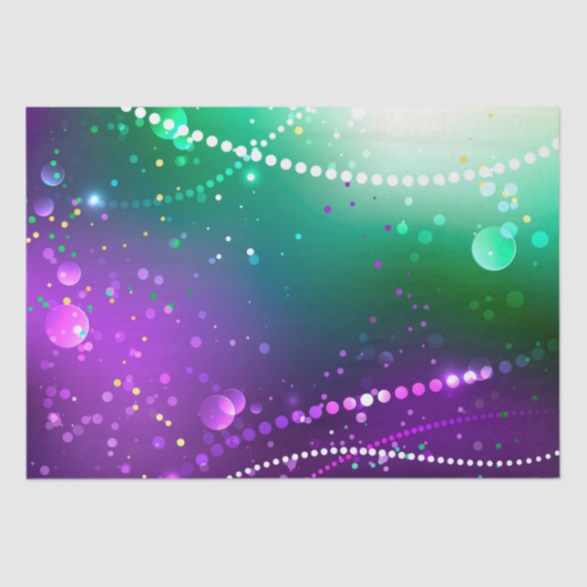 Papel De Seda Mardi Gras Festivo Purple Background (Frente )