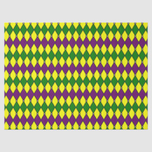 Papel De Seda Mardi Gras Harlequin Diamond Pattern