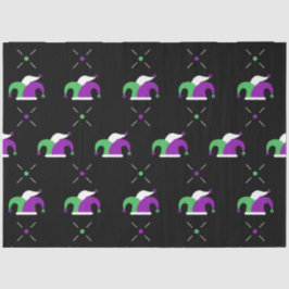 Papel De Seda Mardi Gras Jester Hat Tissue Paper