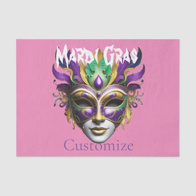 Papel De Seda Mardi Gras Mask Thunder_Cove (Frente )