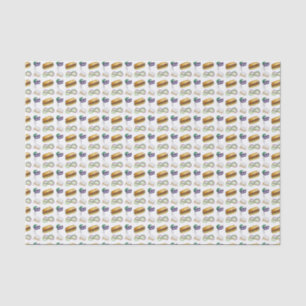 Papel De Seda Mardi Gras NOLA Nova Orleans Máscara Miçangas Beig