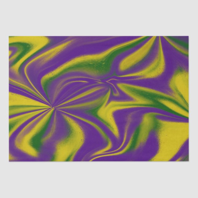 Papel De Seda Mardi Gras Swirls (Frente )