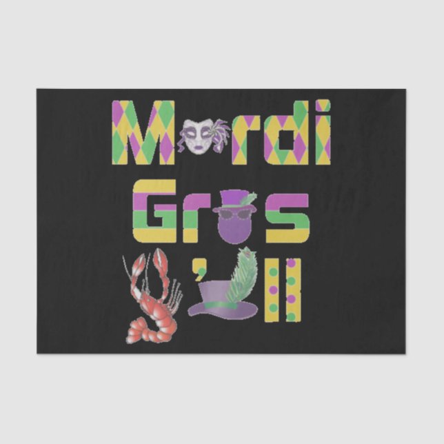 Papel De Seda Mardi Gras Y'all Thunder_Cove (Frente )