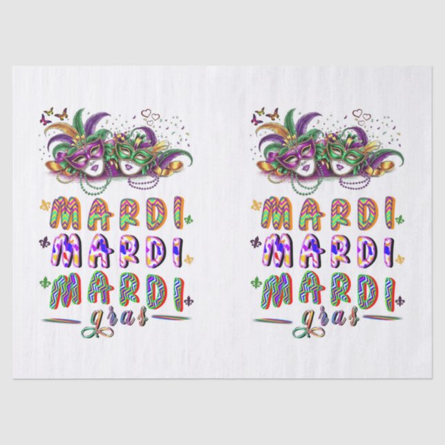 Papel De Seda Mardi Mardi Gras (Frente )