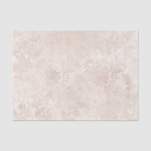 Papel De Seda Marfim e Branco Damask Vintage