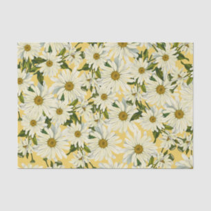 Papel De Seda Margaridas Brancas Daisy Flower Yellow Bright Part