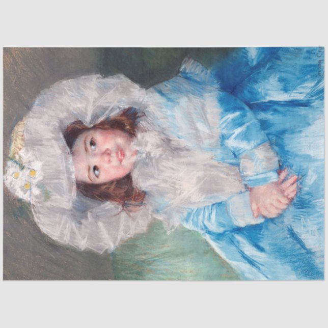 Papel De Seda Margot em azul, Mary Cassatt (Frente )