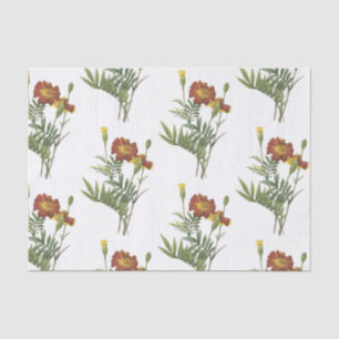 Papel De Seda Marigold Flower Pattern