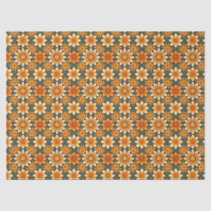 Papel De Seda Marigold Flower Patterno