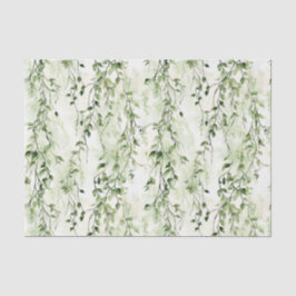 Papel De Seda Marinha Branca Verde Deixa Selva Selvagem Aniversá