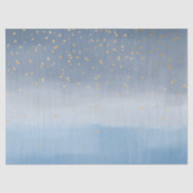 Marinho Azul Dourado Estrelas Sky Watercolor