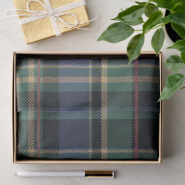 Papel De Seda Marinho de Natal Tartan Blue ID1141B