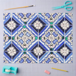 Papel De Seda Marinho de padrões espanhol russo Azulejo Azulejo