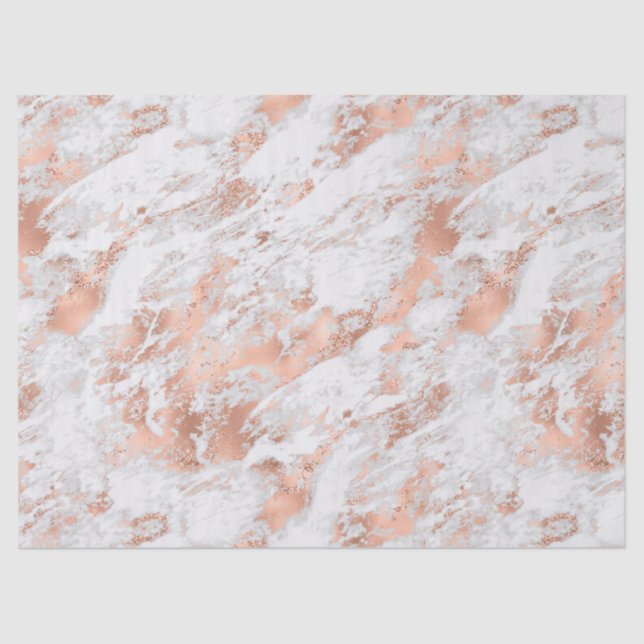 Papel De Seda Mármaco branco Dourado Rosa bonito (Frente )