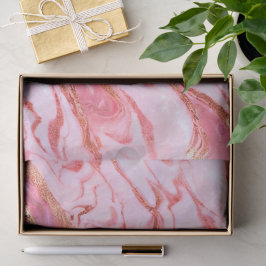 Papel De Seda Mármaco de folha rosa e ouro