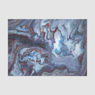Papel De Seda Mármore Azul