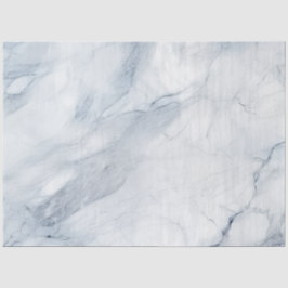 Papel De Seda Mármore Azul Claro