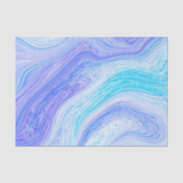 Papel De Seda Mármore Azul e Roxo