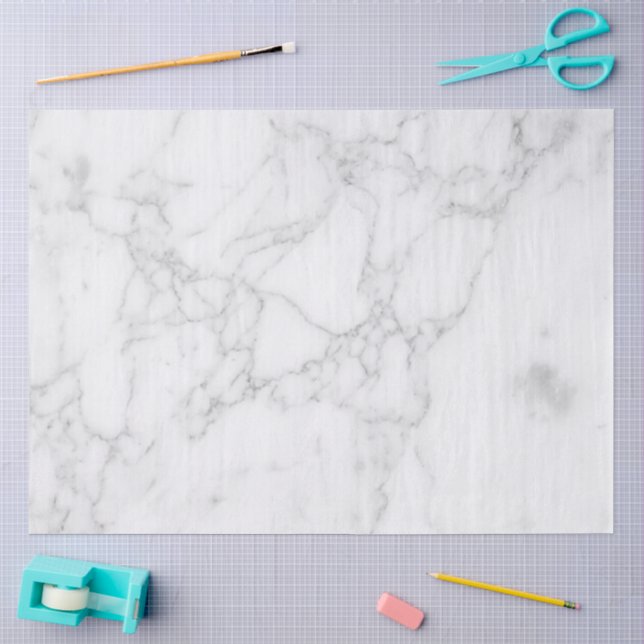 Papel De Seda Mármore Branco (Arte )