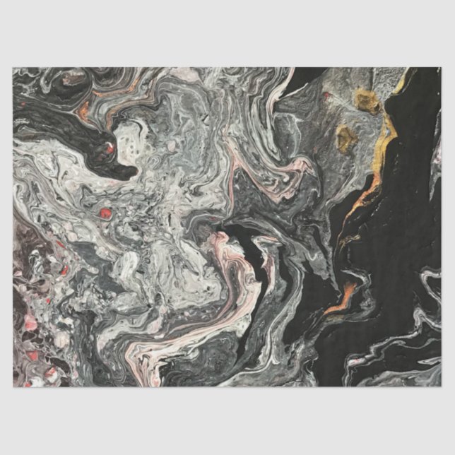 Papel De Seda Mármore do líquido da ágata (Frente )