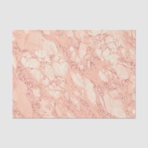 Papel De Seda Mármore em Dourado Rosa, Decoupage ou Enchimento d