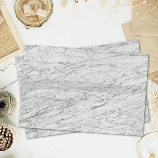 Papel De Seda mármore na moda moderno de cinzas quicas (minimalist stylish modern chic grey marble tissue paper)