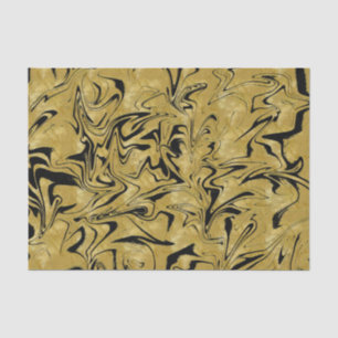 Papel De Seda Mármore Remexido Dourado Amarelo e Elegante Glam P