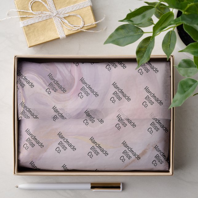 Papel De Seda Mármore Rústico de Pêssego Suave (Presente)