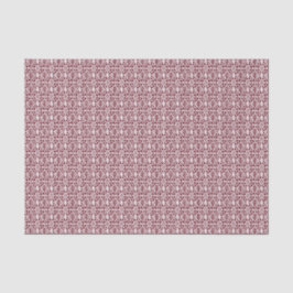 Papel De Seda Maroon com Padrão de Lace Crochet Branco