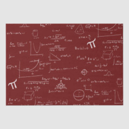 Papel De Seda Maroon White Mathematic Formulas Graphics