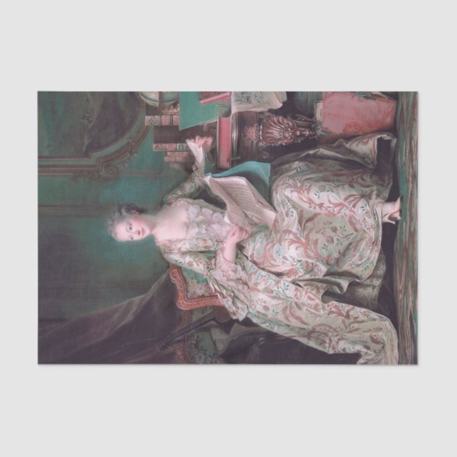 Papel De Seda Marquise de Pompadour por Quentin de la Tour (Frente )